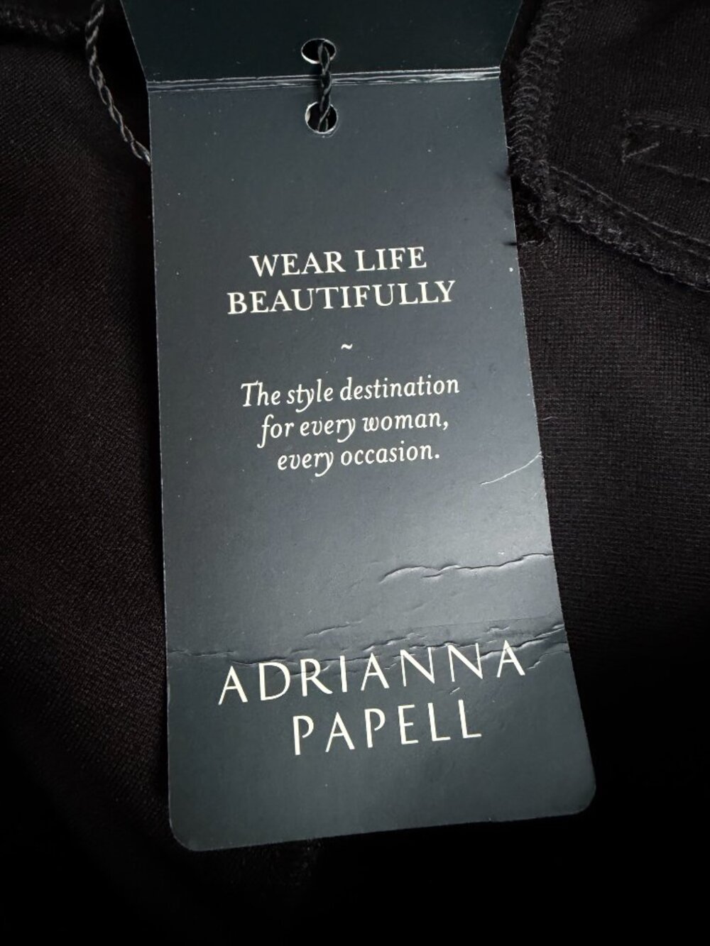 Adrianna Papell Ponte Pull-On Pants Black Medium NWT Stretch NWY - Picture 7 of 7
